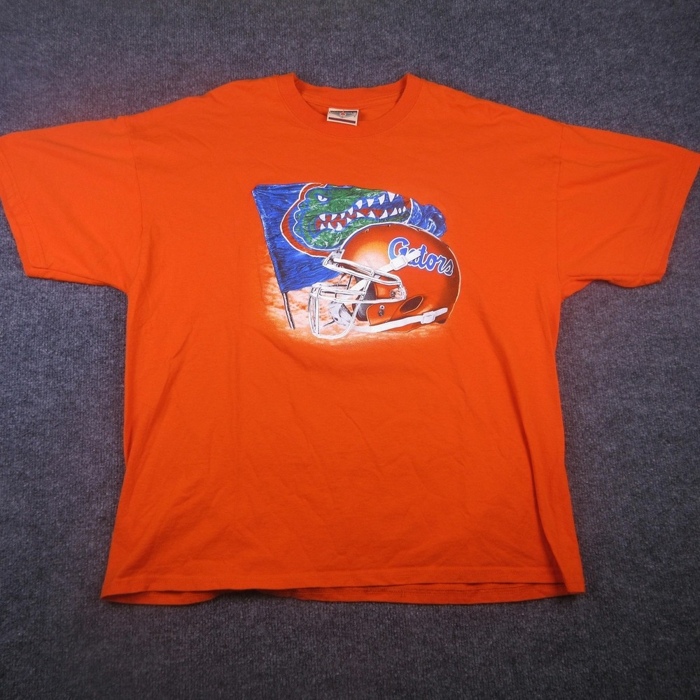 Florida Gators Shirt Mens XL Orange NCAA Football Red Oak Helmet Graphic Tee
